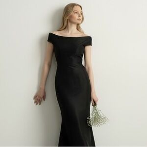 🇨🇦 Catherine Regehr 100% Silk Black Gown Formal Dress Size S Made In Canada